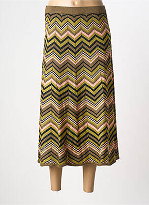 Fustă lungă imprimeu fantezie verde SURKANA femme