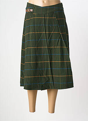 Fustă lungă imprimeu fantezie verde SURKANA femme