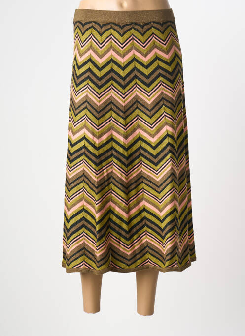 Fustă lungă imprimeu fantezie verde SURKANA femme