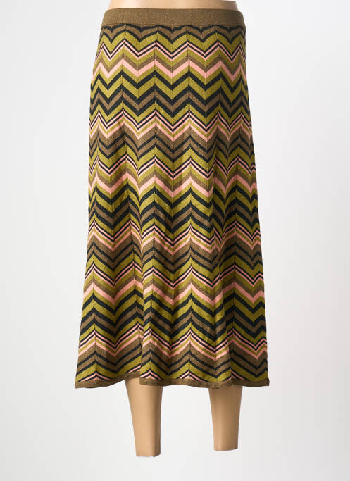 Fustă lungă imprimeu fantezie verde SURKANA femme