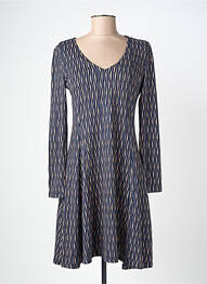 Rochie midi imprimeu fantezie mâneci lungi albastru SURKANA femme