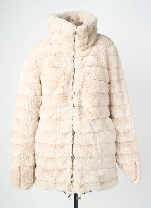 Palton lung cu glugă cu glugă maro REVER MILE femme