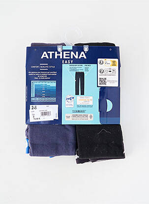 Pijama țesătură jerseu negru ATHENA bărbat