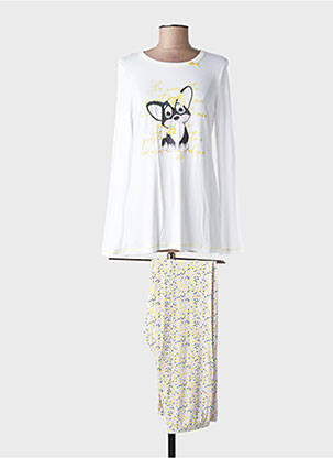 Pijama țesătură jerseu alb BISBIGLI femme