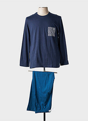 Pijama guler rotund albastru EMINENCE homme