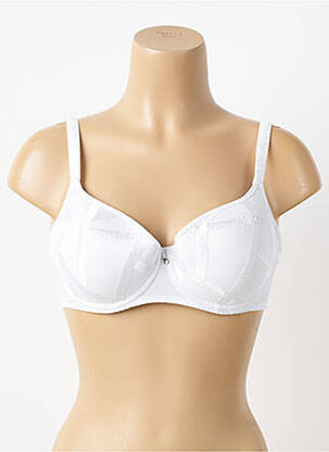Sutien efect material satinat top sutien modelat alb LOUISA BRACQ femeie