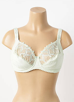 Sutien efect material satinat sutien cupe întregi cu decolteu înalt verde LOUISA BRACQ femeie