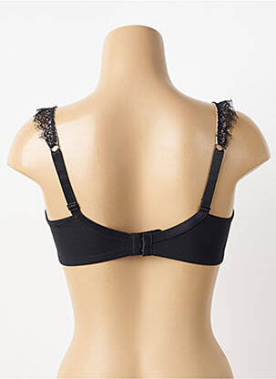 Sutien efect material satinat sutien cupe întregi cu decolteu înalt negru PIEGE femeie