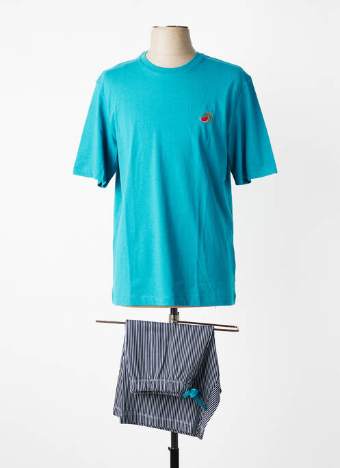 Pijamale scurte mâneci scurte albastru EMINENCE homme