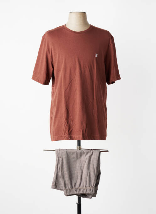 Pijamale scurte mâneci scurte maro EMINENCE homme