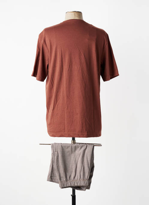 Pijamale scurte mâneci scurte maro EMINENCE homme