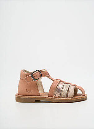 Sandale/pantofi decupați vârf rotund chiquet roz BOPY fille