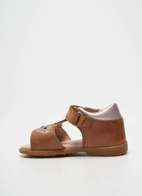 Sandale/pantofi decupați țesătură țesătură cu sclipici chiquet maro GEOX fille