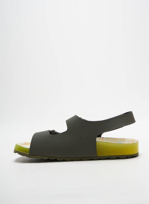 Sandale/pantofi decupați tip de talpă anatomică vârf deschis verde KICKERS garcon