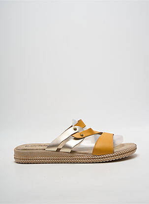 Mulete/saboți țesătură satinată toc plat până la 3 cm galben PATRIZIA AZZI femme