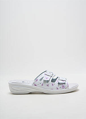 Mulete/saboți tip de talpă amortizantă toc de 4 la 6 cm alb SOIR ET MATIN femme