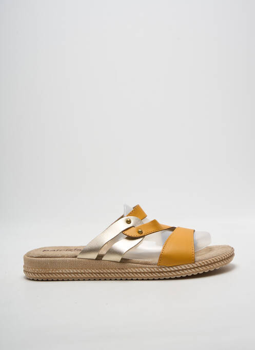 Mulete/saboți țesătură satinată toc plat până la 3 cm galben PATRIZIA AZZI femme