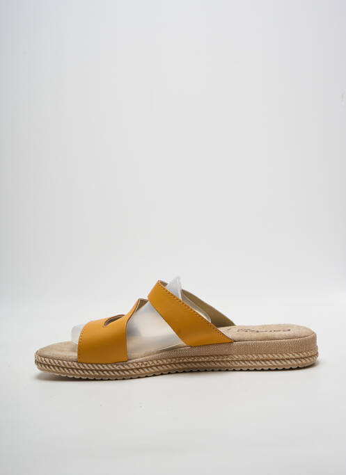 Mulete/saboți țesătură satinată toc plat până la 3 cm galben PATRIZIA AZZI femme