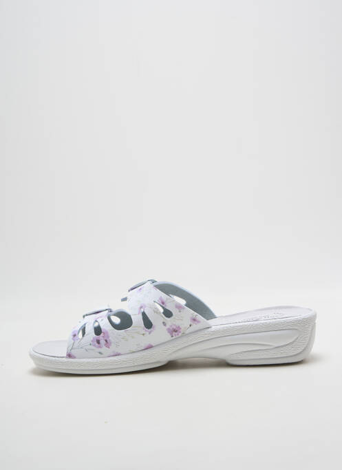 Mulete/saboți tip de talpă amortizantă toc de 4 la 6 cm alb SOIR ET MATIN femme