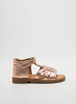 Sandale/pantofi decupați țesătură satinată chiquet roz GBB fille