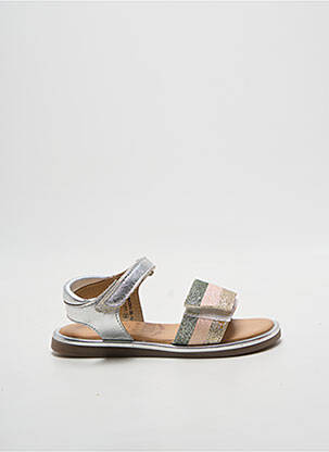 Sandale/pantofi decupați țesătură țesătură cu sclipici vârf deschis argintiu MOD8 fille