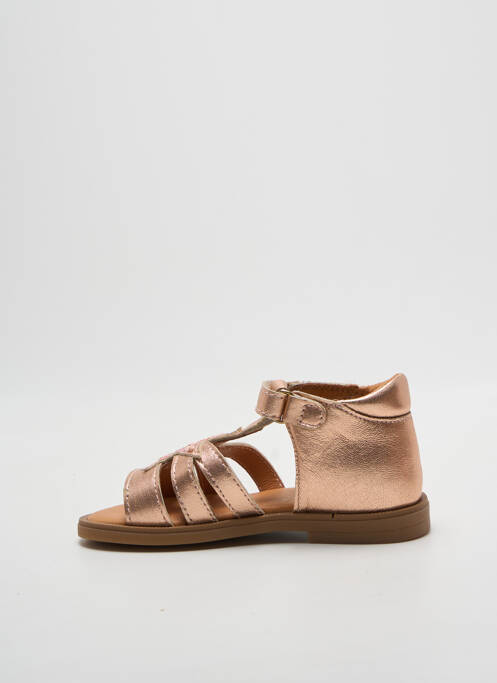 Sandale/pantofi decupați țesătură satinată chiquet roz GBB fille