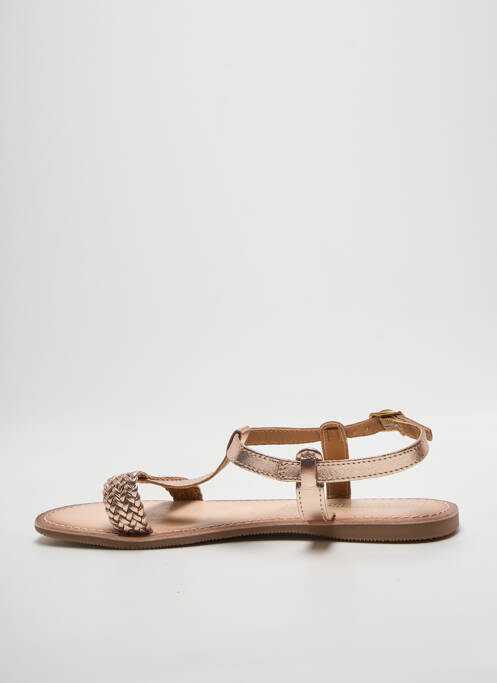 Sandale/pantofi decupați închidere cu buclă(e) toc plat până la 3 cm auriu LILYBELLULE femme