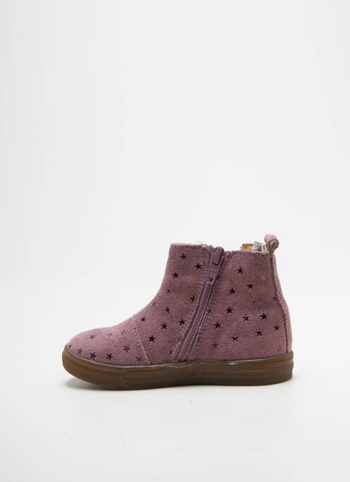 Botine/ghete nubuc vârf rotund roz BOPY fille