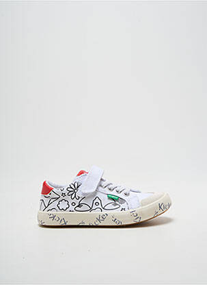 Adidași închidere cu arici vârf rotund alb KICKERS garcon