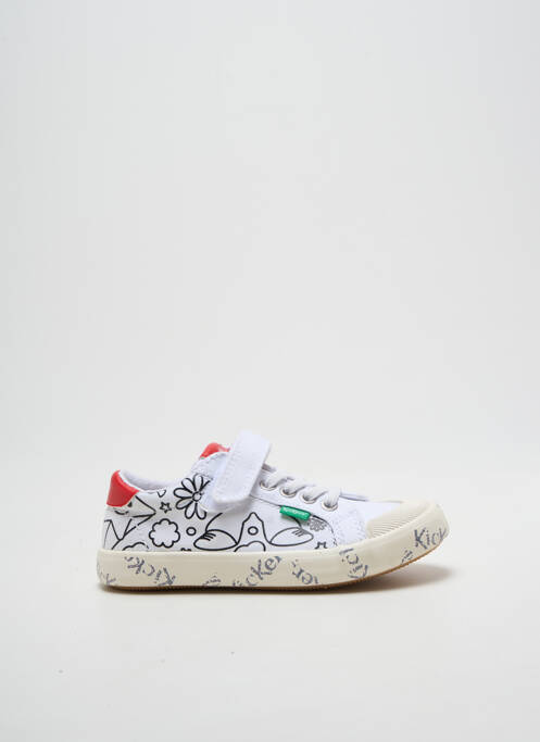 Adidași închidere cu arici vârf rotund alb KICKERS garcon