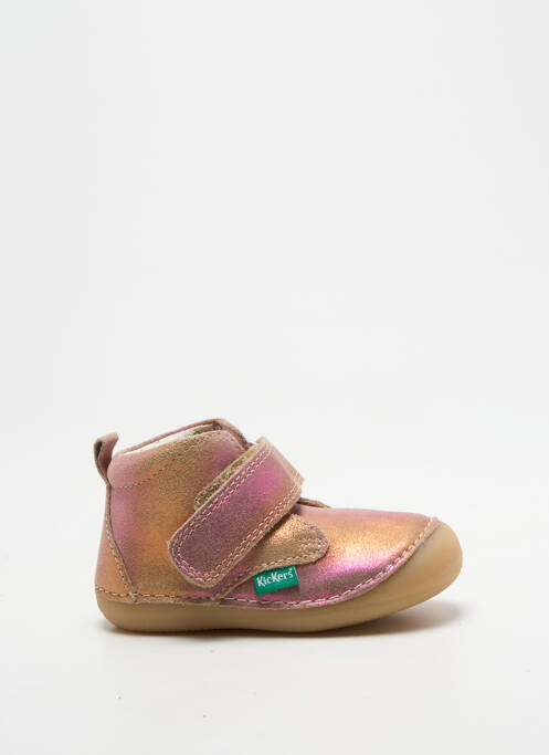 Ghete închidere cu arici vârf rotund roz KICKERS fille