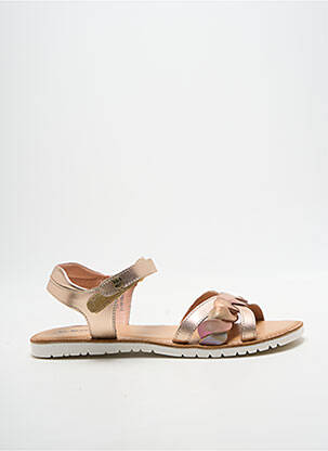 Sandale/pantofi decupați țesătură satinată toc plat până la 3 cm roz KICKERS femme