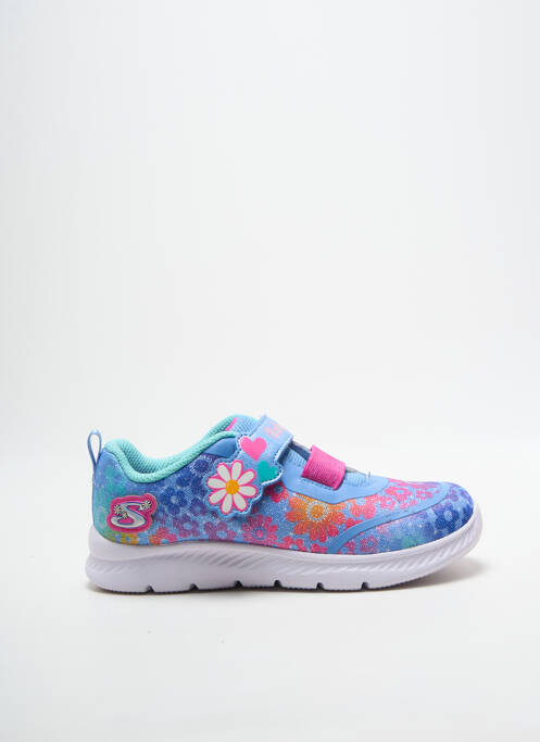 Adidași țesătură satinată vârf rotund albastru SKECHERS fille