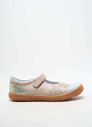 Balerine țesătură satinată vârf rotund auriu BOPY fille