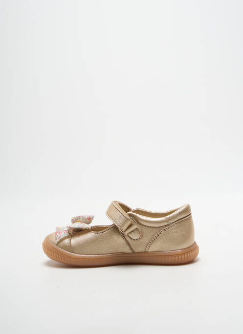 Balerine țesătură satinată vârf rotund auriu BOPY fille
