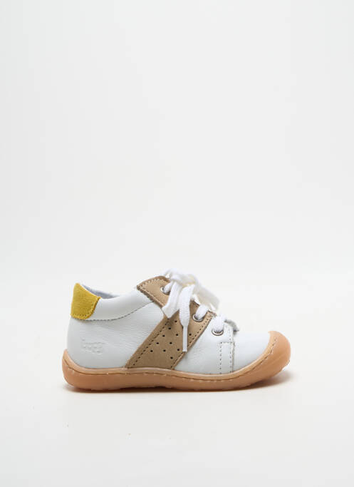 Adidași închidere cu șireturi vârf rotund alb BOPY garcon