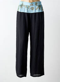 Pantalon drept talie elastică albastru NÜ femeie