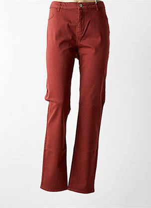 Pantalon slim buzunare roșu KANOPE femeie