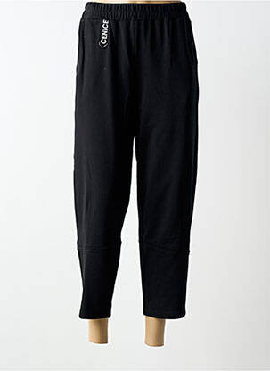 Pantalon trei sferturi croială dreaptă negru FRED SABATIER femme