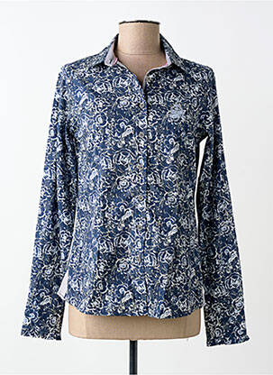 Cămașă cu mâneci lungi imprimeu fantezie albastru BLACK WELLIS homme