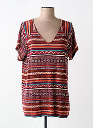 Tricou imprimeu fantezie mâneci scurte violet AGATHE & LOUISE femeie