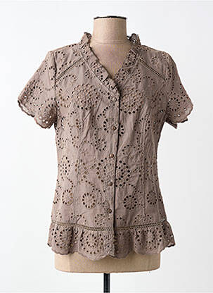 Cămașă mâneci scurte mâneci scurte bej FRED SABATIER femme