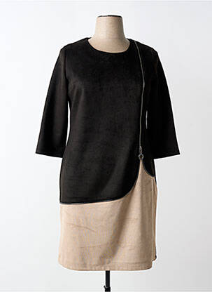 Rochie midi mâneci 3/4 mâneci 3/4 negru GUY DUBOUIS femme