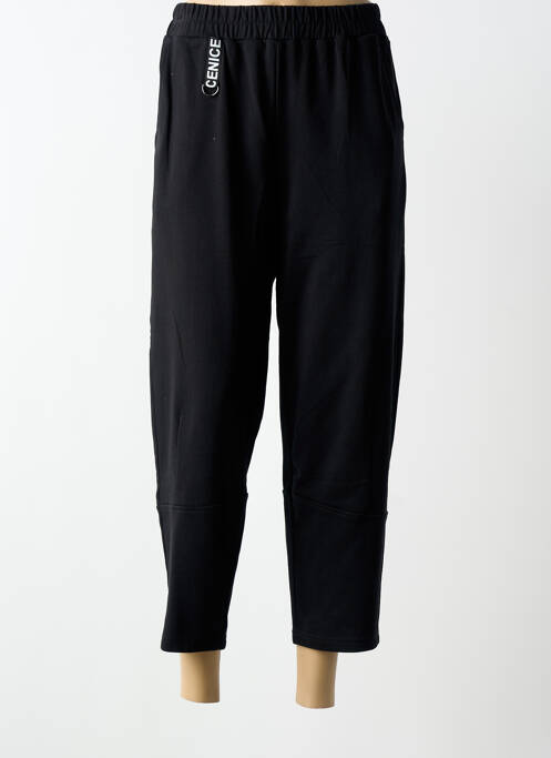 Pantalon trei sferturi croială dreaptă negru FRED SABATIER femme