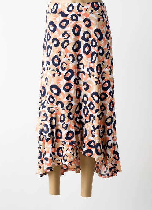 Fustă midi croială evazată portocaliu MARBLE femme