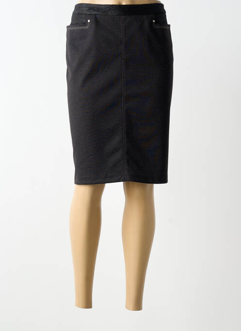 Fustă midi talie înaltă negru CHRISTINE LAURE femme