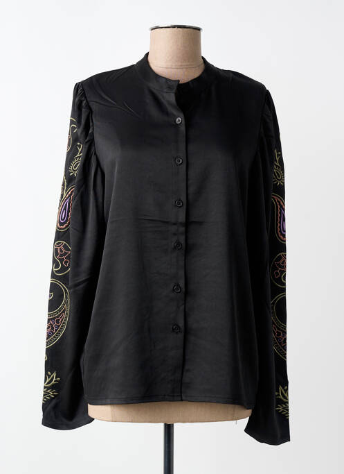 Cămașă croială dreaptă mâneci lungi negru NÜ femme