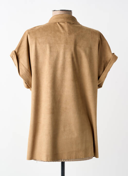 Cămașă mâneci scurte mâneci scurte bej LAUREN VIDAL femme