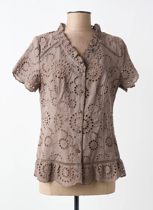 Cămașă mâneci scurte mâneci scurte bej FRED SABATIER femme