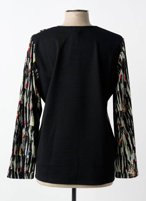 Top imprimeu fantezie mâneci lungi negru GUY DUBOUIS femme
